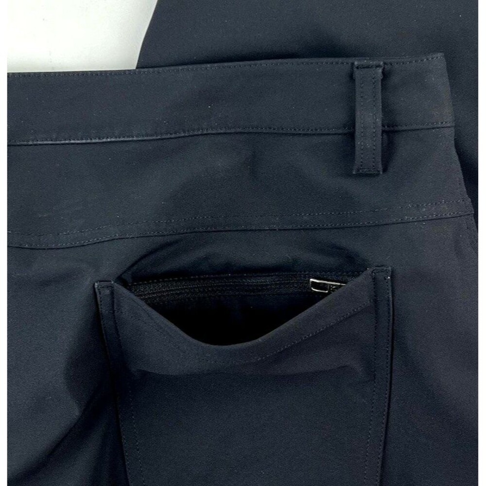 Lululemon ABC Pant Classic 5 Pocket Warpstreme Stretch Black Straight Mens 36x29 - Picture 4 of 8